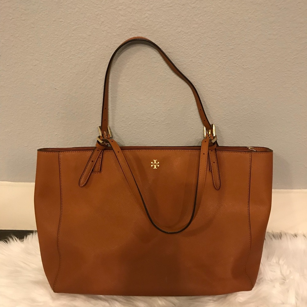 Cognac Tory Burch Large York Tote
